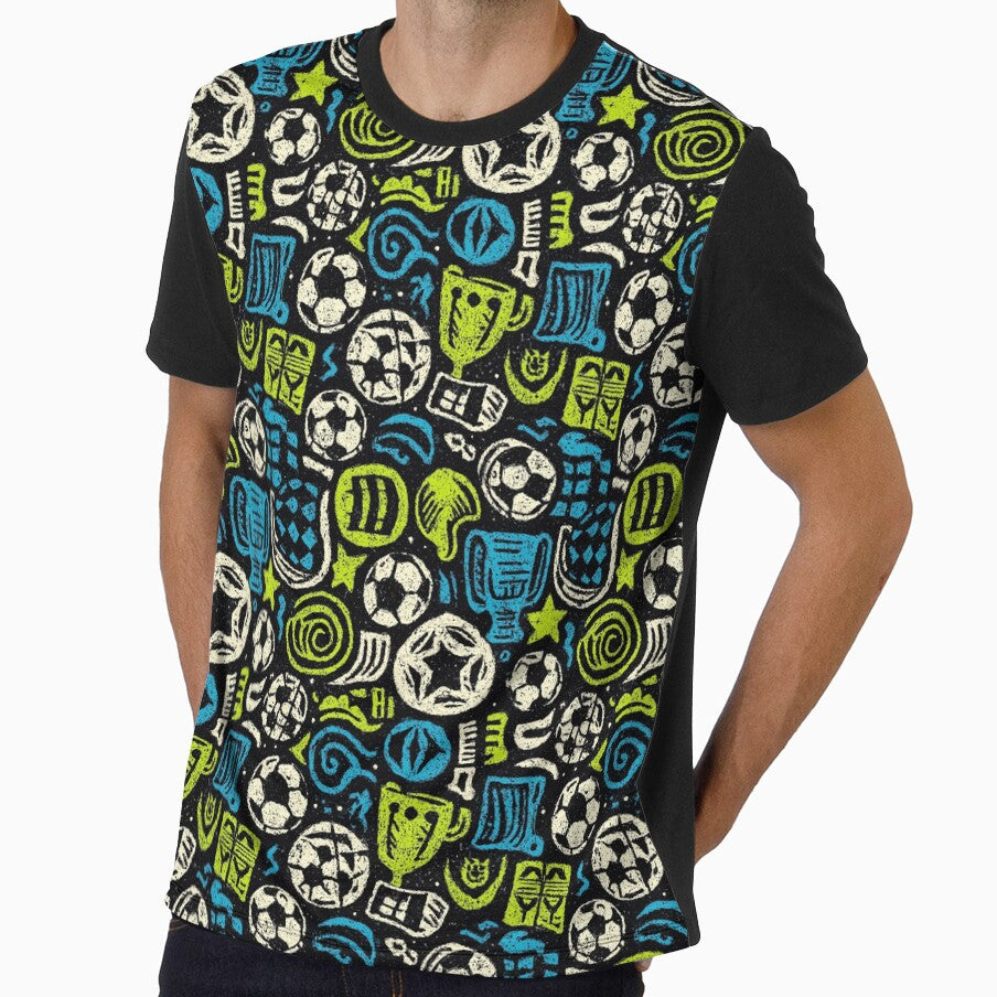 Neon Style Soccer Equipment Graphic by Piotrek0001