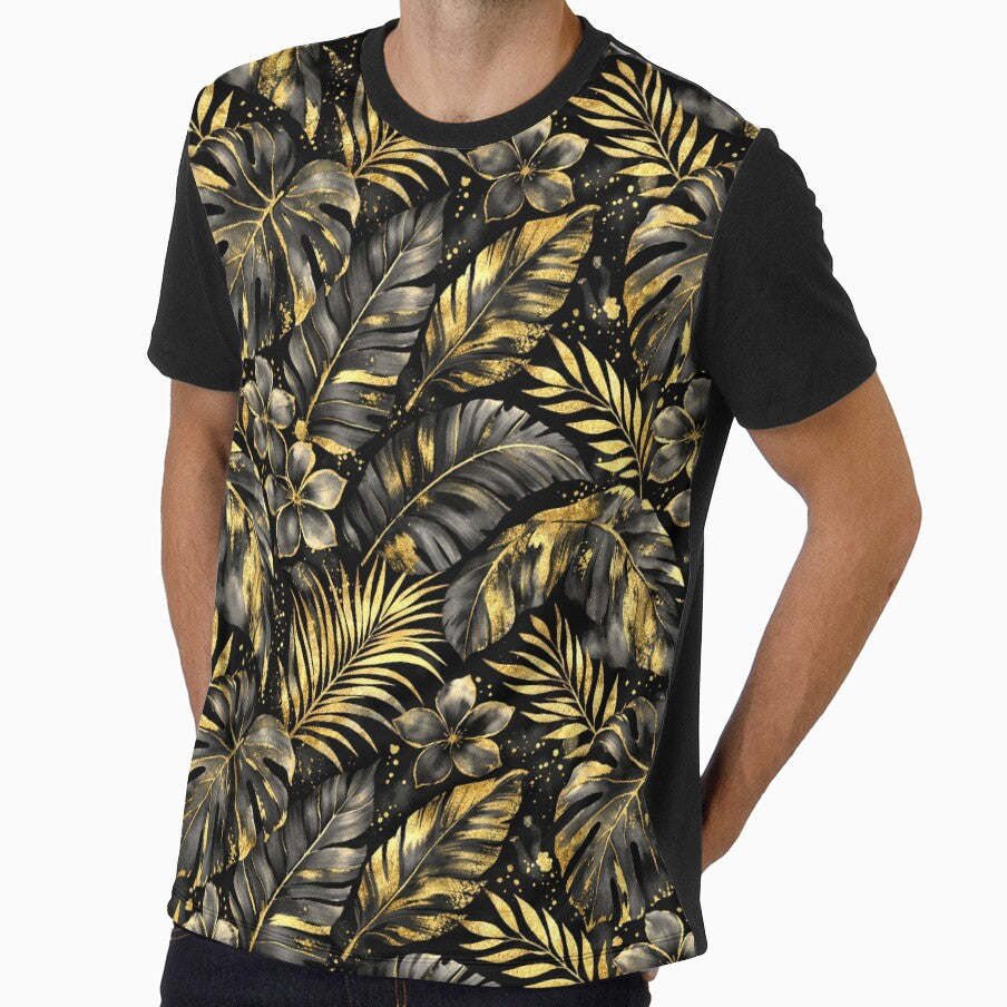 Elegant Tropical Gold and Black by Olivra