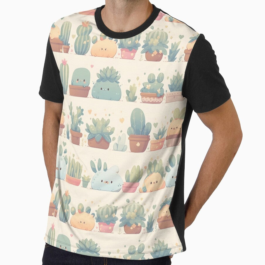 Chubby Boo Happy Cactus Kawaii Pretty Cactusses Pattern by 18tokwa