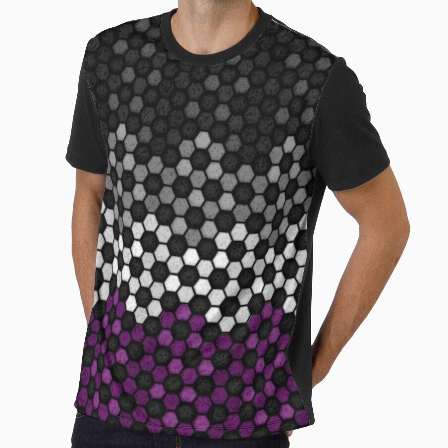 Seamless Football Pattern in Asexual Pride Flag Colors by LiveLoudGraphic