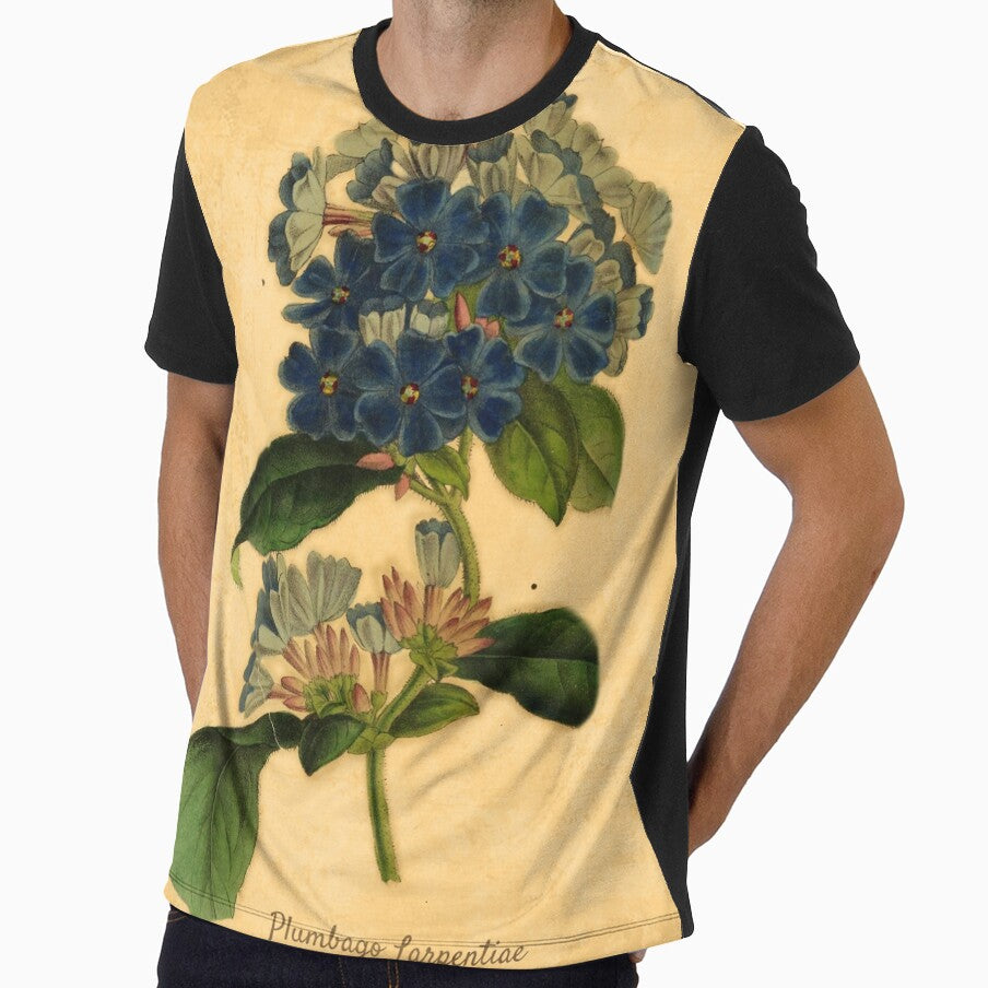 Plumbago Larpentiae Botanical Illustration by ptMaker