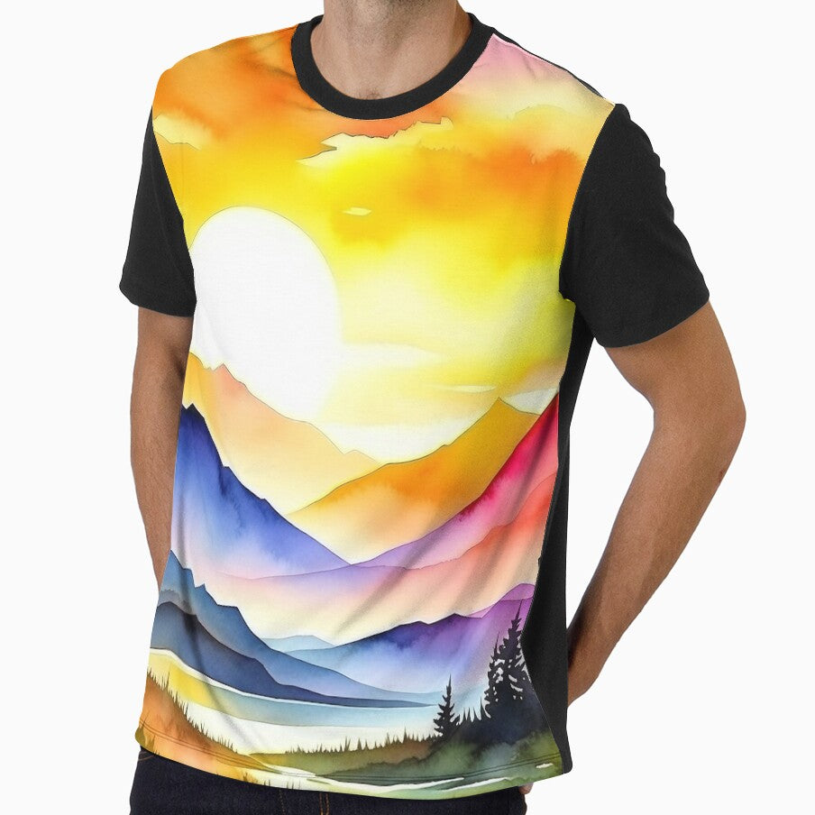 Watercolor Sunset by Odetee