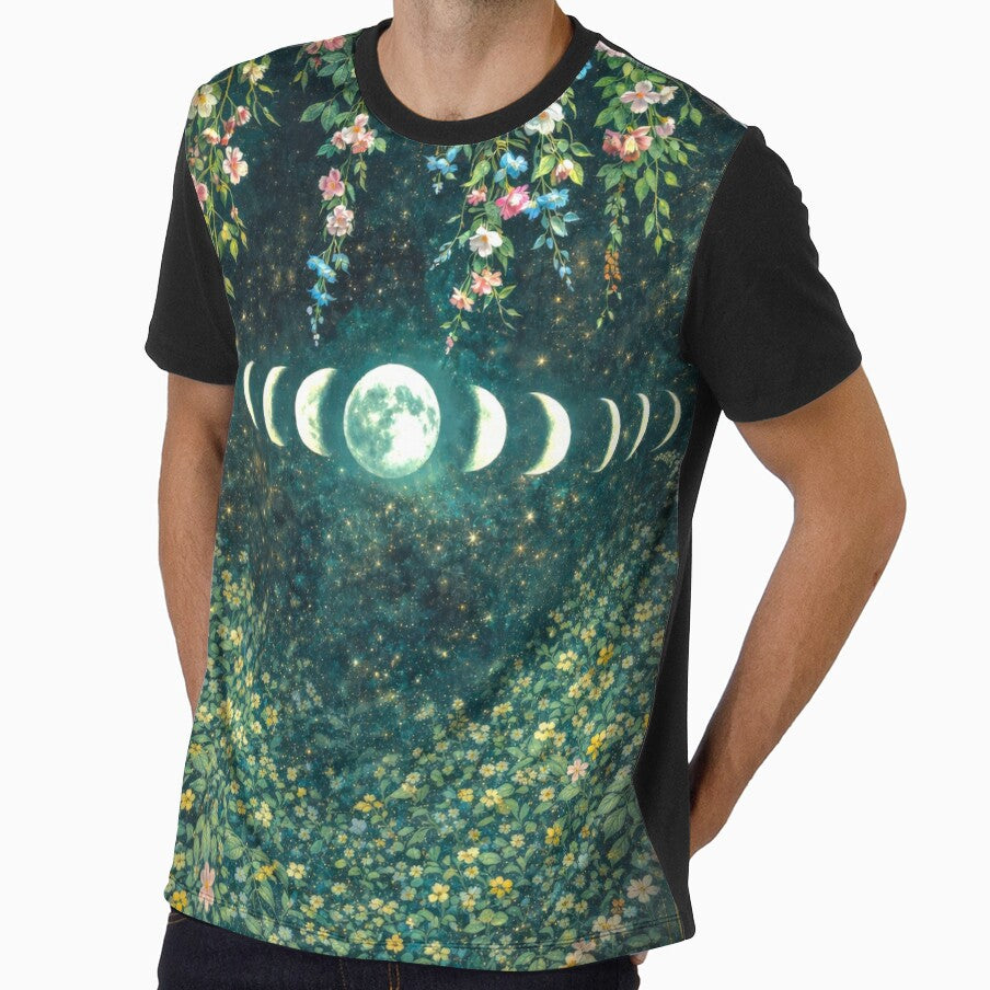 Gorgeous Moon Phases Green Garden by scicilysimonee