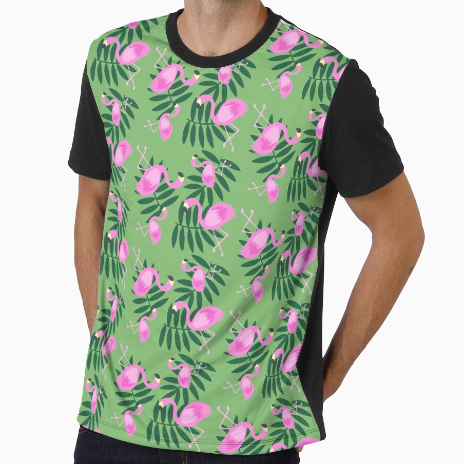 Flamingos and Leaves by sarahghost416
