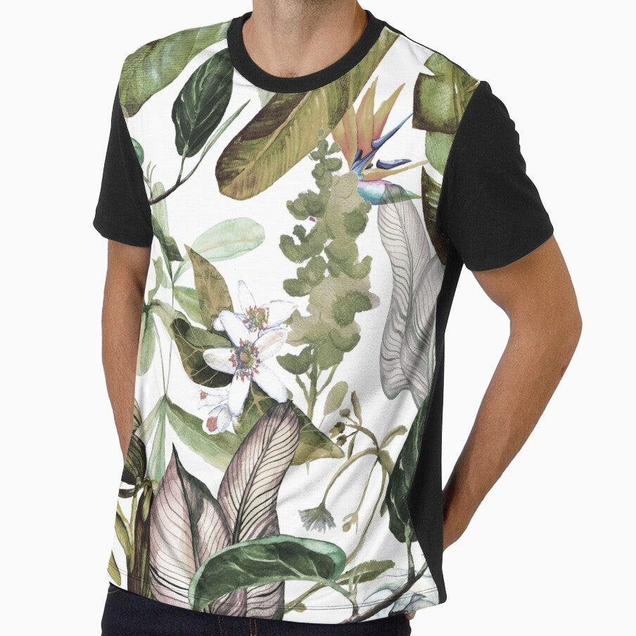 Pastel Colors Mixed Tropical Exotic Plants and Flowers by silviaol