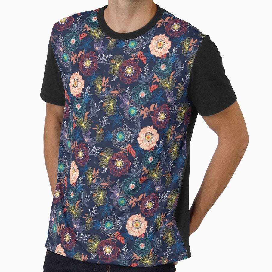 Neon Floral Pattern by FamArts