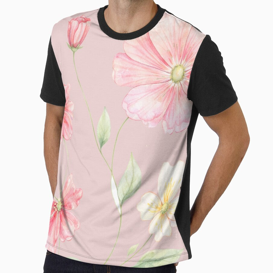 Blush Pink watercolor Floral design - Soft aesthetic by kawaiiBloom