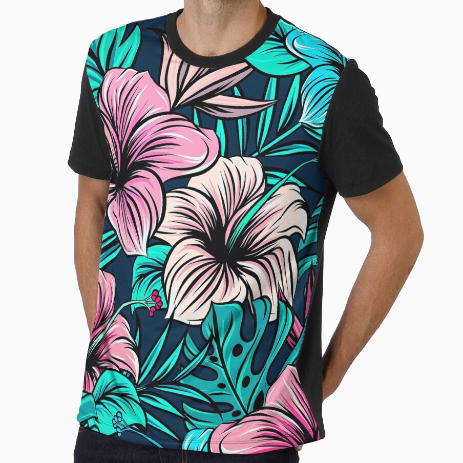 Simple Tropical Flowers and Leaves by Hommie9977