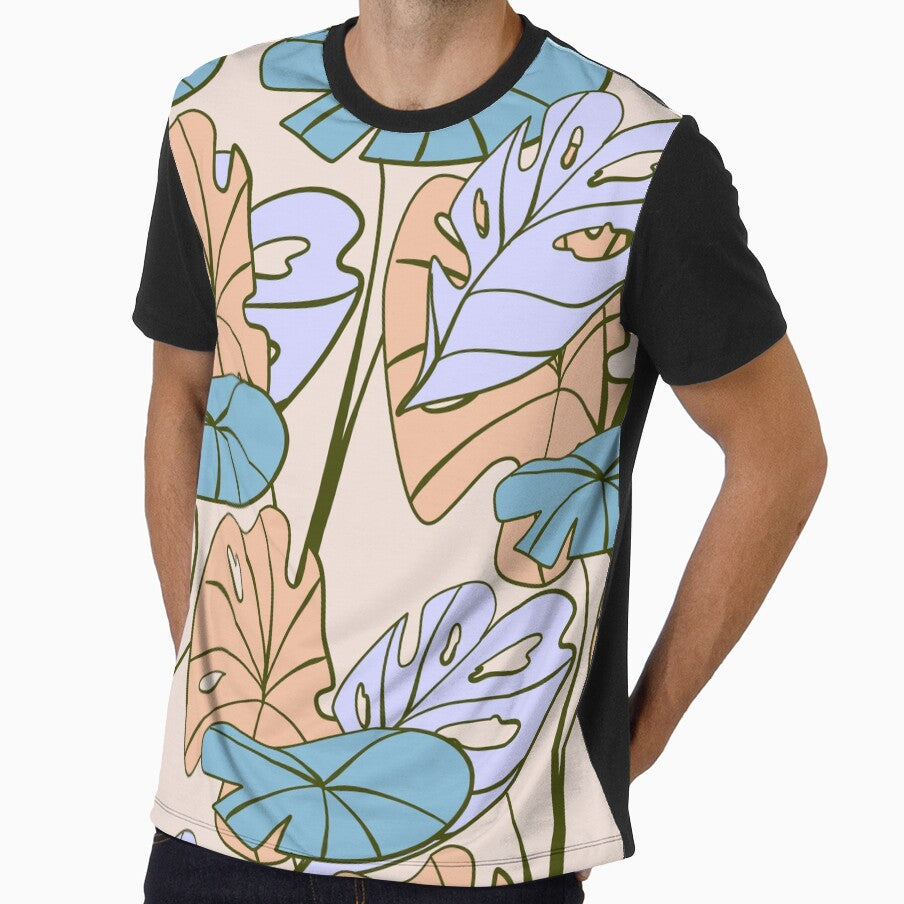 Colorful Tropical Monstera Philodendron by GraphicsClub
