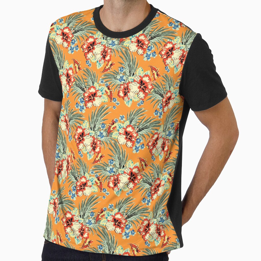 Hibiscus Tropical Pattern Tropical Paradise by mythandframe