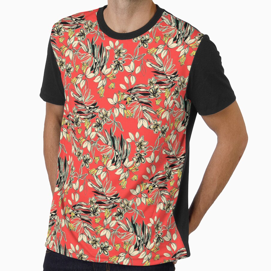 Tropical Leaves and Flowers Tropical Paradise by mythandframe