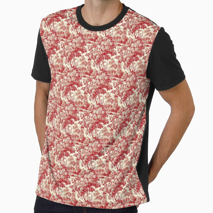 Vintage Red French Floral Pattern by LouieVanille