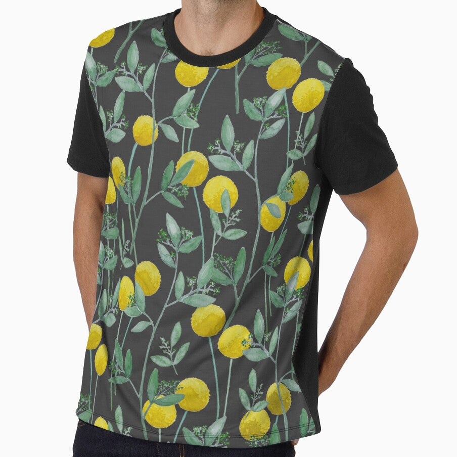 Spring and Summer time botanicals Billy Bob's and Eucalyptus with Charcoal Background by Breece