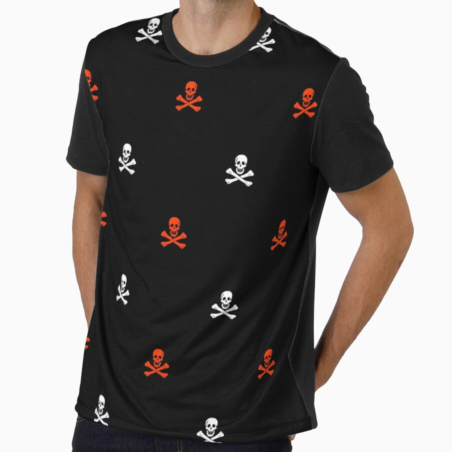 Pirate skull crossbones Retro red white by ModSupporters