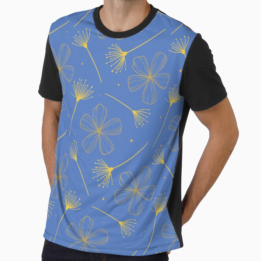 Gold & Blue Floral by JustForYoubySJ