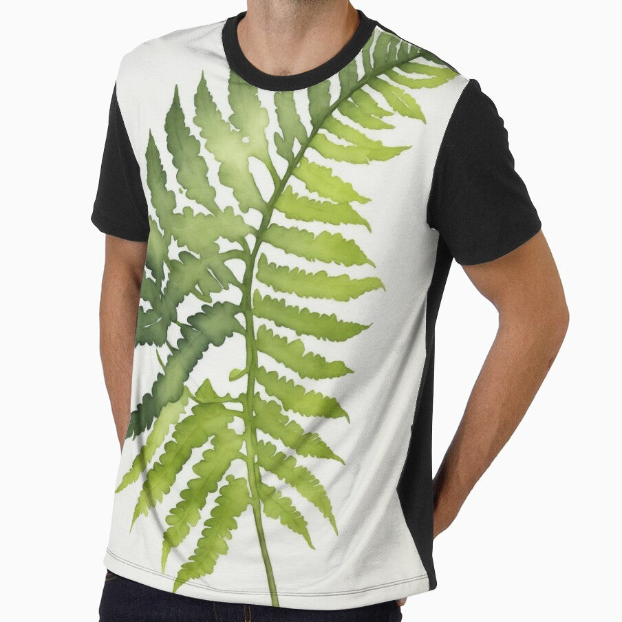 Watercolour Green Fern Leaf Painting by RossWilson12