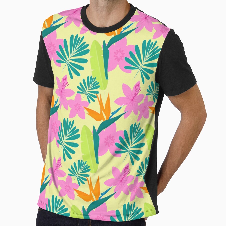 colorful tropical flowers and leaf pattern by SHOPingYOU