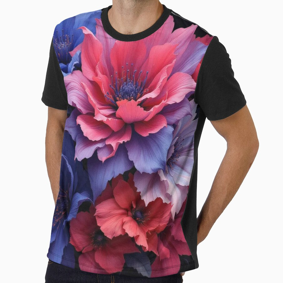 Oversized Jewel Tone Floral Abstract Statement Art On by DesigntshirtWB