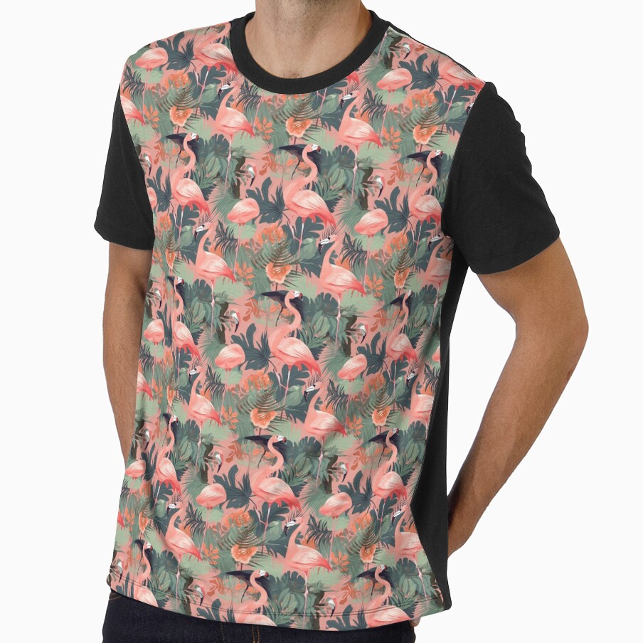 Tropical Flamingo Sunset by PixelPatchwork
