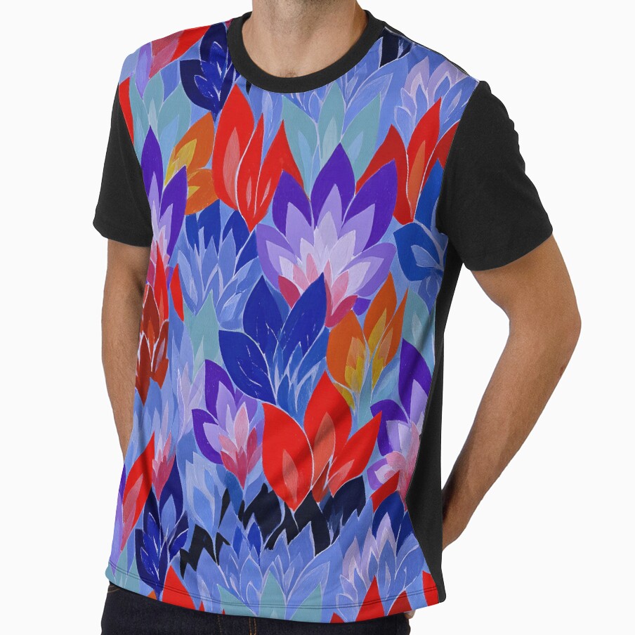 Bold Scandinavian Floral Pattern | Retro Marimekko Style | Colorful Modern Flower Design by CraftedHome