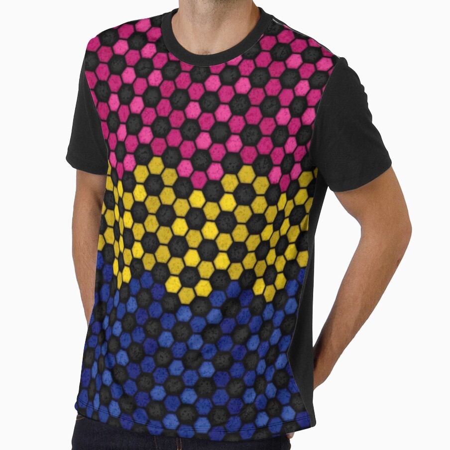 Seamless Football Pattern in Pansexual Pride Flag Colors by LiveLoudGraphic