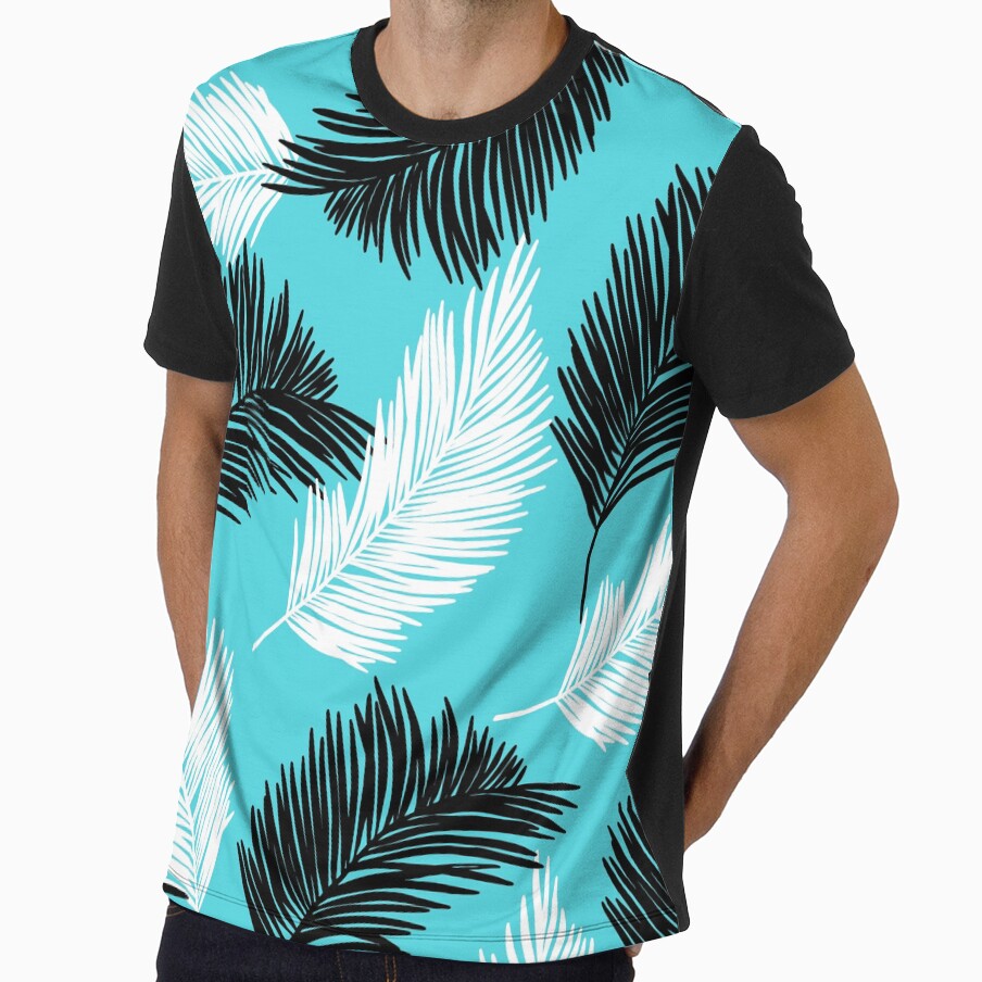 Tropical wild leaves pattern palm by GraphicsClub