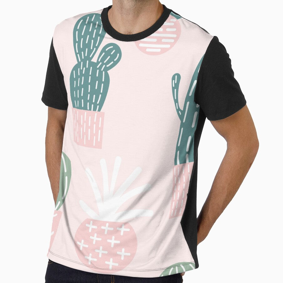 Cute Cacti on Pink Background by AnastasiaDesign