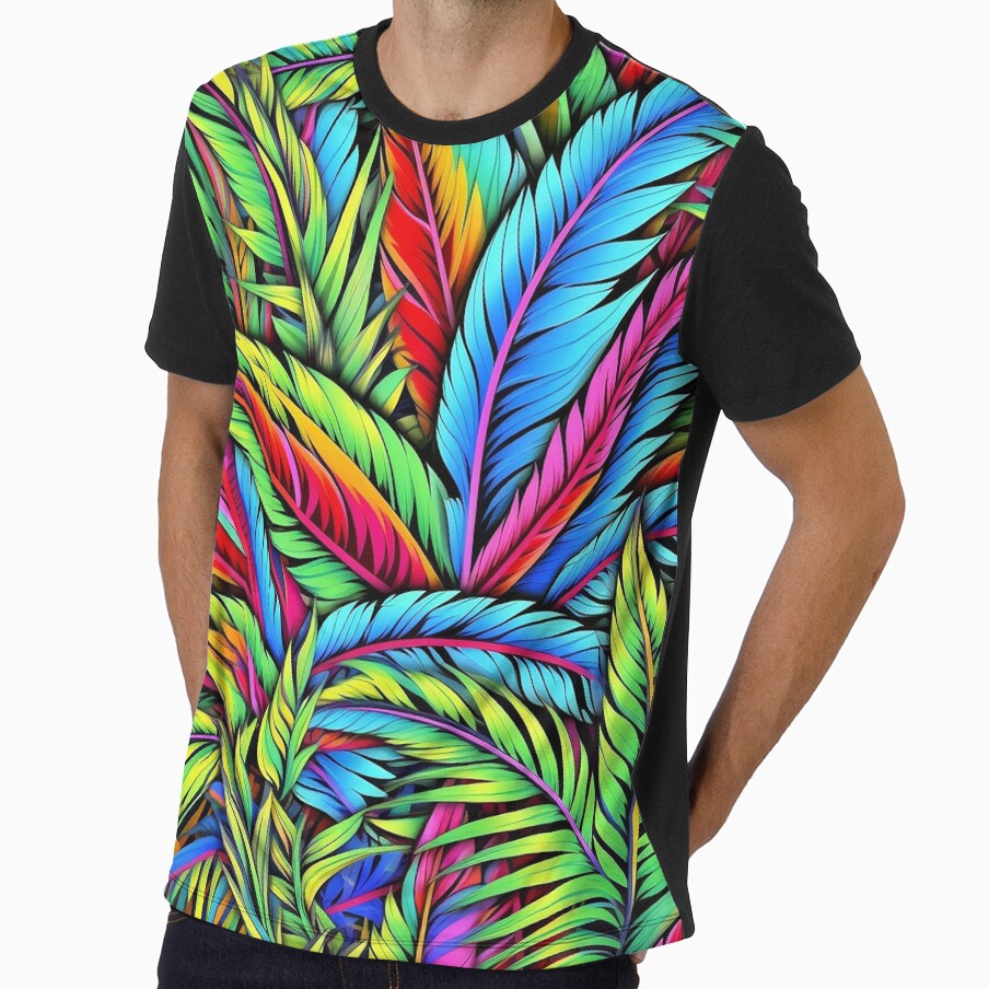 Abstract Leafs Colorful Doodle Pattern by Desfix