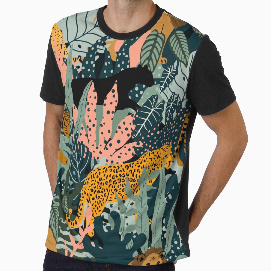 Wild Cats Seamless Tropical by Ala Muk
