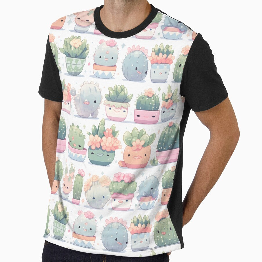 Chubby Cactus Kawaii Pretty Cactusses Pattern by 18tokwa