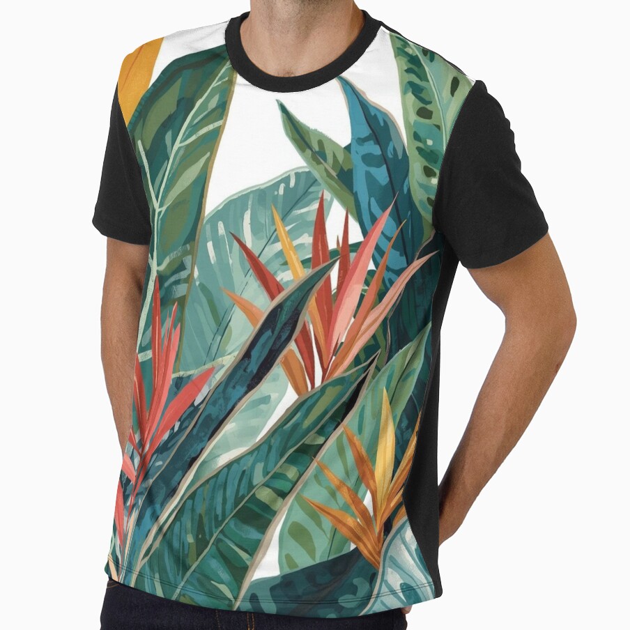 Tropical Plants Green And Orange by SeaStarAlex