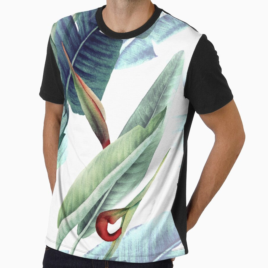 Tropical flowers. Pattern with strelitzia by Olga Melikhova