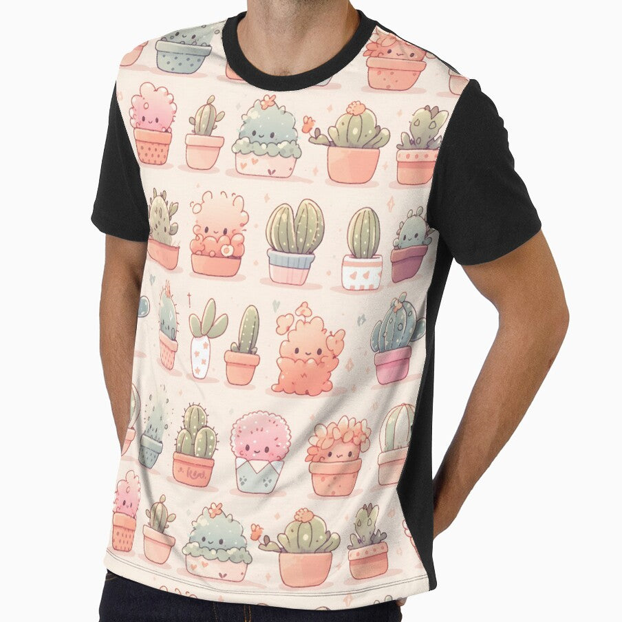 Happy Bright Warm Cactus Kawaii Pretty Cactusses Pattern by 18tokwa