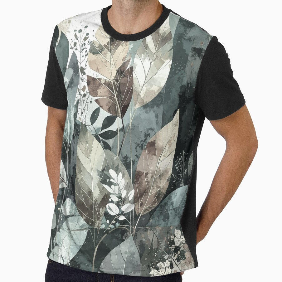 Contemporary Cubism: Elegant Leaves by J Marielle Designs