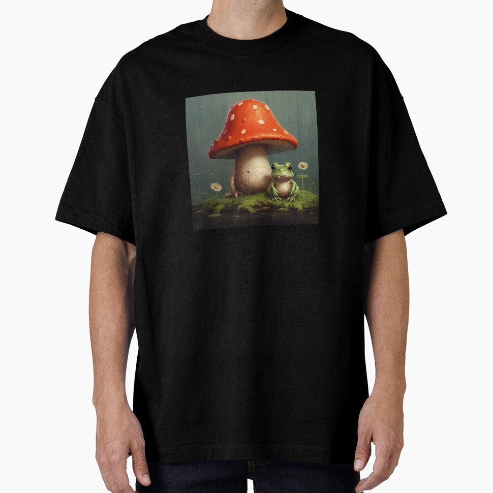Mushroom hat on a cute cottagecore frog mushroom house by OliveAndSnow