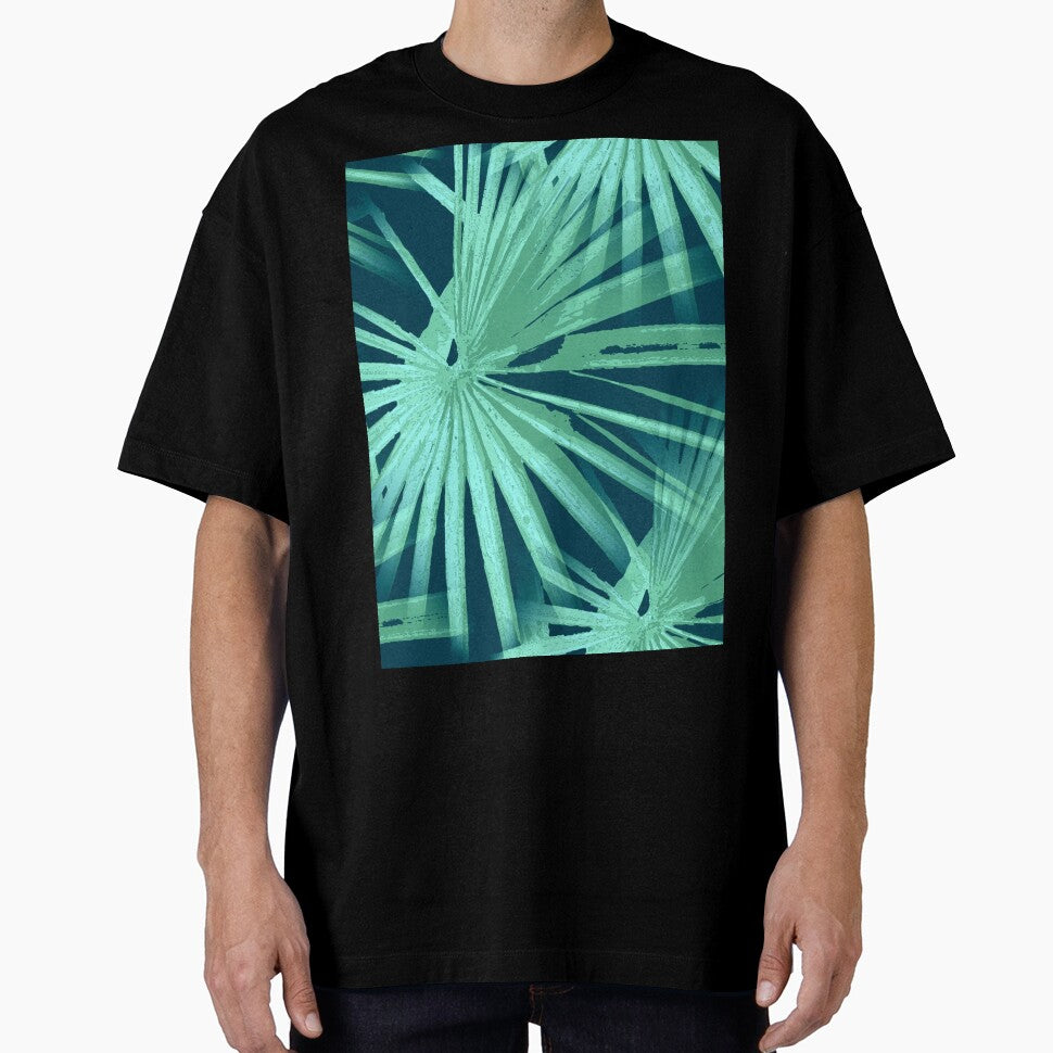 Aqua on Teal Tropical Vibes Beach Palmtree Vector by taiche