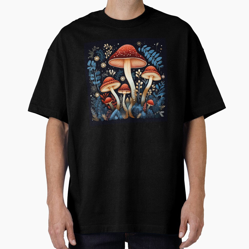 Amanita muscaria Psychedelic magic red Mushroom forest by OliveAndSnow