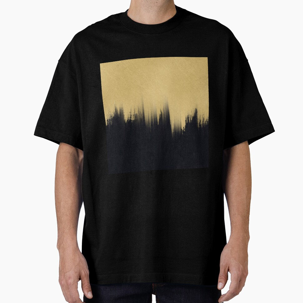 Modern Brush strokes Gold Black Design by NdesignTrend