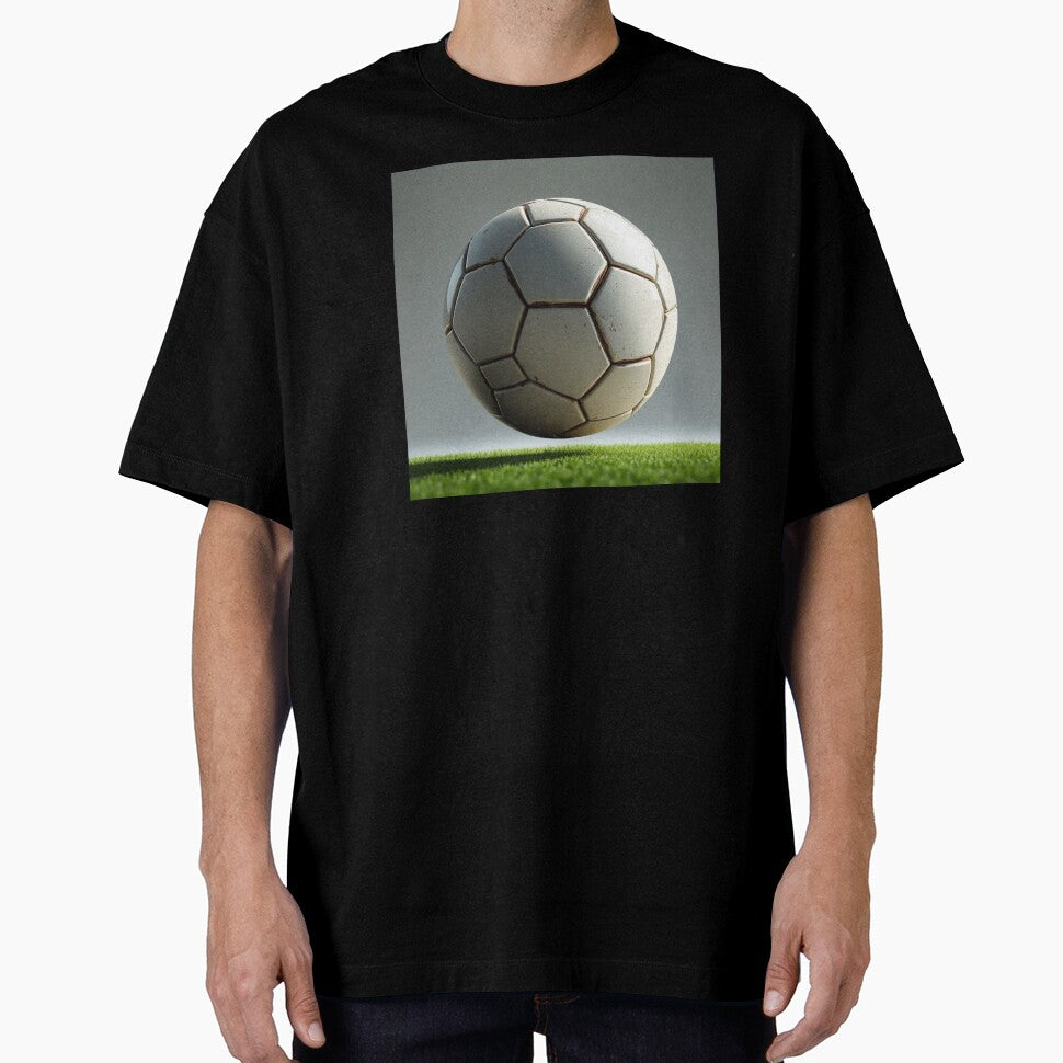 Vintage Soccer Ball on Green Field- Clean Sports Aesthetic by digitalbob60