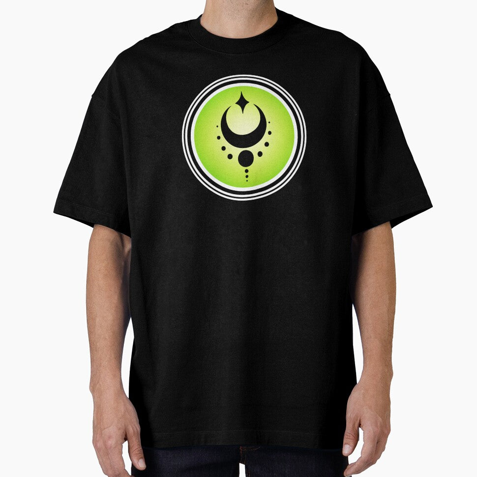 Green Esoteric Mystical Moon Symbol by OnyxMoonDesigns