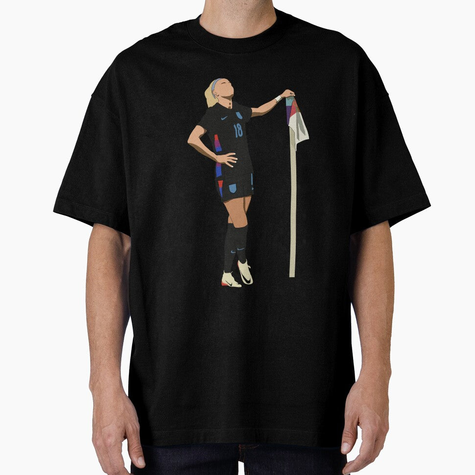 Chloe Kelly England Corner Flag Celebration Minimalist by Hevding