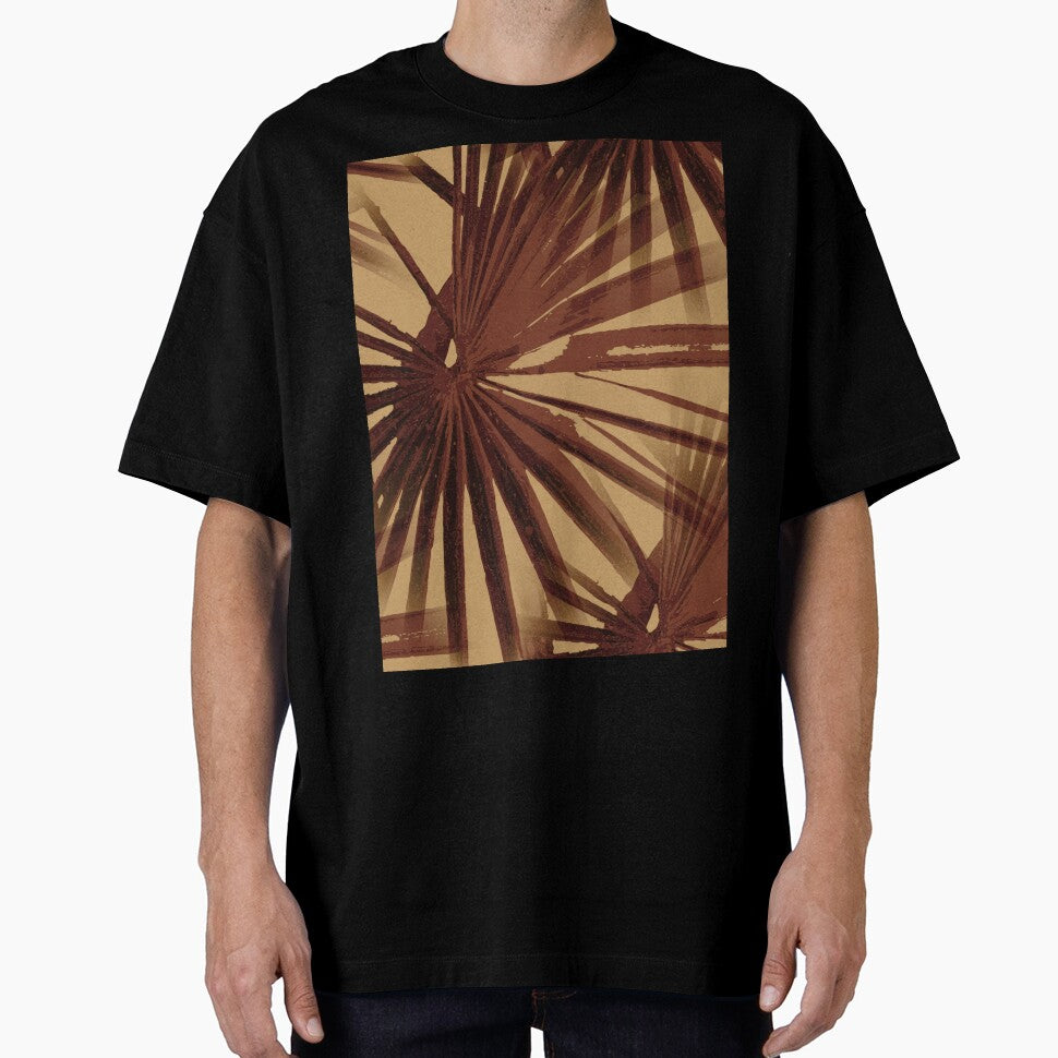 Burgundy and Coffee Tropical Beach Palm Vector by taiche