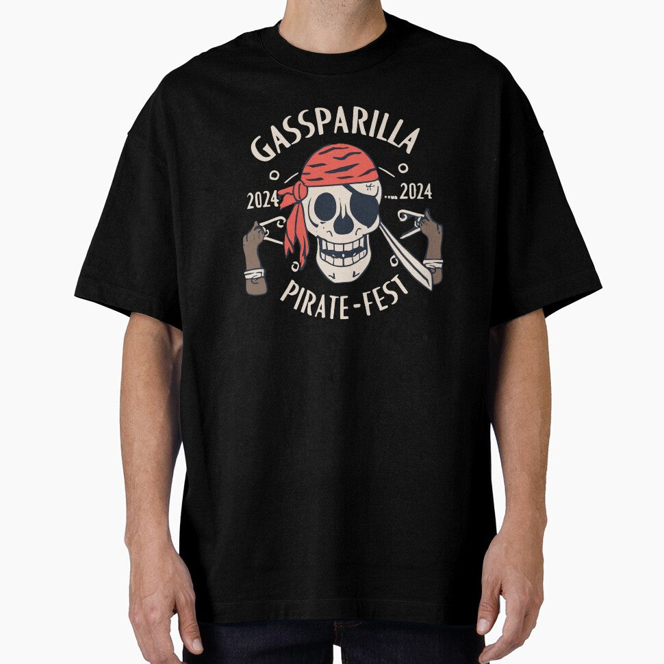 Gasparilla 2024 Pirate Festival Tampa FL Jolly Roger T-Shirt by MizoX7
