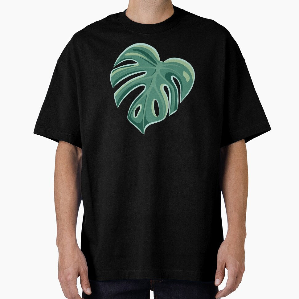 Sully's Medium Monstera Leaf on Turquoise by Scarlet-Moody