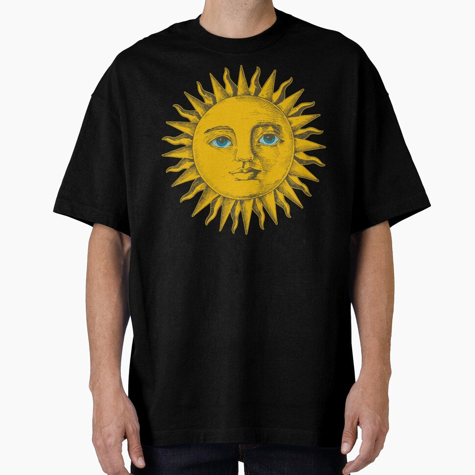 Vintage Sun Face by Angry Swan Designs