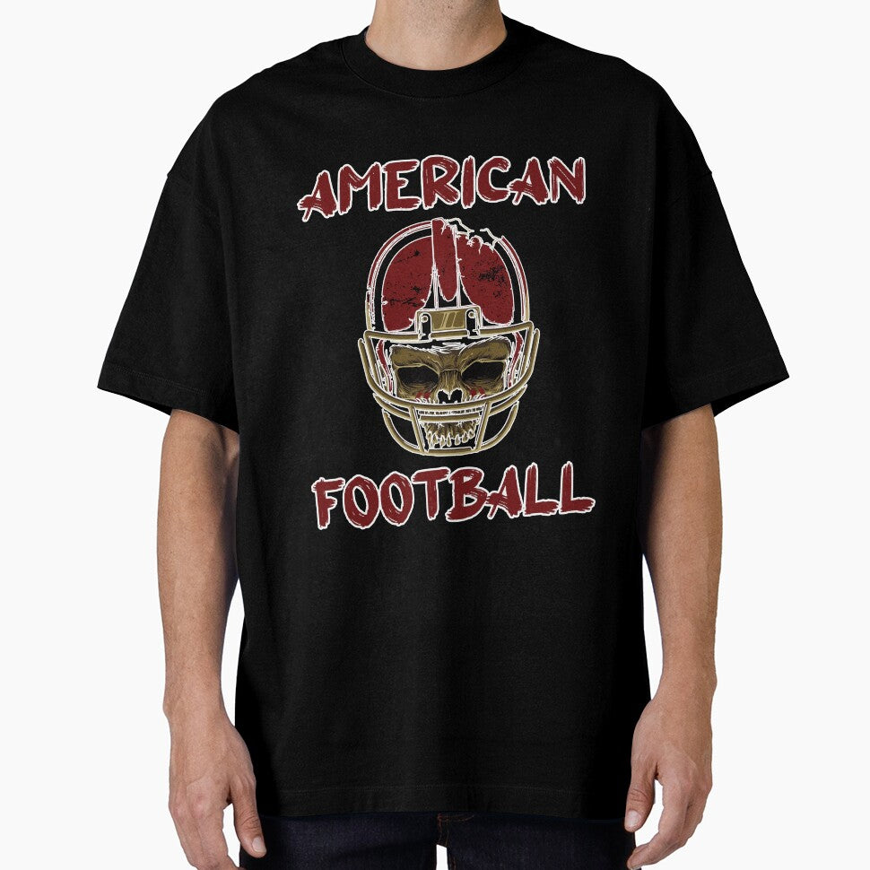 American Football USA skull football helmet by BullDesignsShop