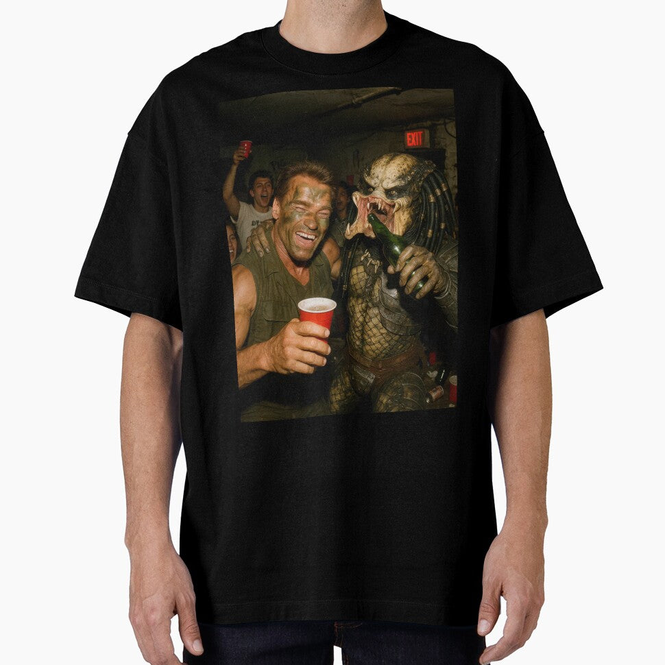 Arnold Schwarzenegger & The Predator - a candid paparazzi-style photo by MentalRecovery