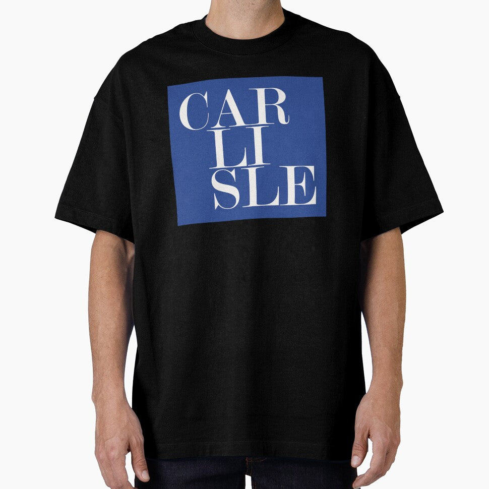 Carlisle UK (Blue) Typography Minimalist Patriotic Travel Souvenir by kakarikihill