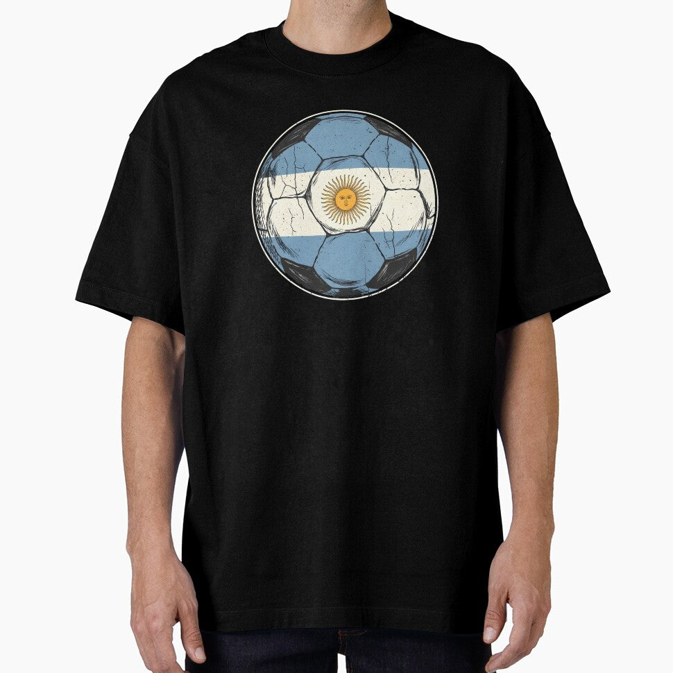 Argentina Soccer Vintage Ball by dudelinart