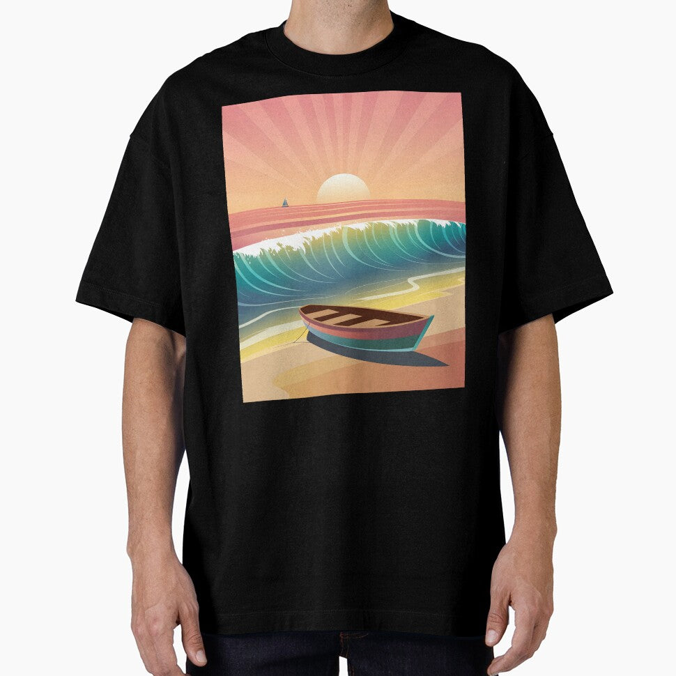 Sunset On The Beach In Sopot by wzetart